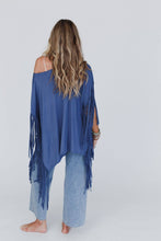 Denim Showstopper Fringe Top