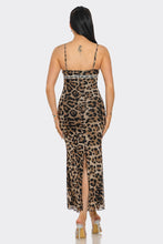 Brown Leopard Lace Trim Maxi Dress 5/20/25 9893