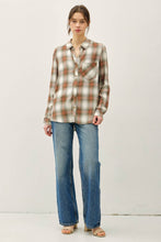 Olive Robertson Plaid Long Sleeve Button Up Shirt