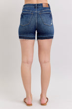 Dark High Wiast Tummy Control Destroyed Release Hem Judy Blue Shorts 6/3/25 9961