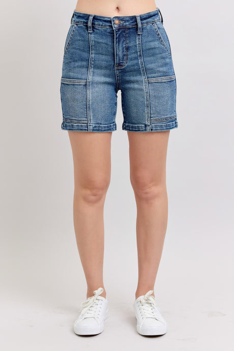 Medium High Waist Utility Mid Length Judy Blue Shorts 5/9/25 9880
