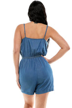 Medium Wash Sleeveless Tencel Romper