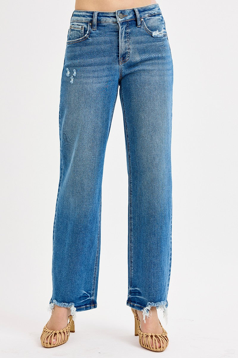 Dark Mid Rise Baggy Risen Jeans 8/25/26 1402