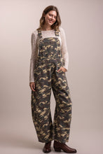 Camo Print Barrel Blue Velvet Overalls 9/9/26 1440