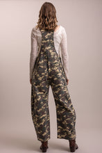 Camo Print Barrel Blue Velvet Overalls 9/9/26 1440