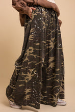 Camo Washed Paint Splatter Wideleg Blue Velvet Pants 9/9/26 1443
