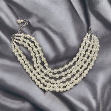 "Is It Real" 5 Strand Cream Pearls Rare Bird Necklace