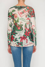 Christmas Sparkly Long Sleeve Sheer Mesh Top