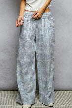 Blue Stripe Striped Big Pocket Waist Band Straight Fit POL Pants