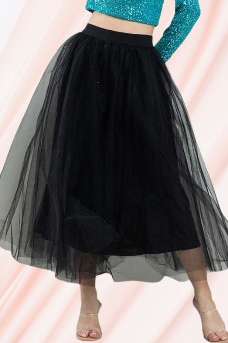 Black Tulle Mesh Skirt 7/22/25 1053