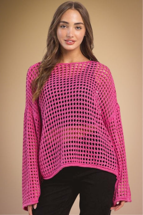 Pink Fishnet Coverup 7/22/25 1051