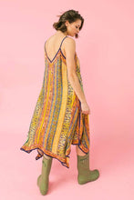 Rust Multi printed woven hanky dress
