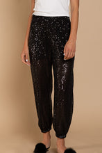 Black High Waist Sequin POL Joggers 7/20/23 6694
