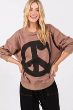 Coco Brown Washed Peace Resto Sweatshirt
