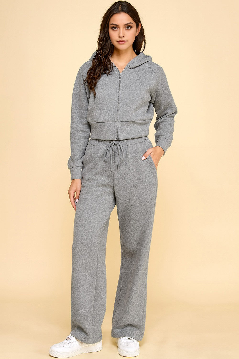 Heather Grey French Terry Fleece Two Piece Set 10/22/25 1207
