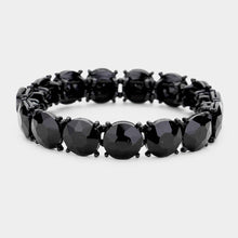 Multi Crystal Round Stretch Evening Bracelet