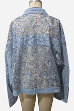 Light Blue Sheer Patchwork Denim Jacket
