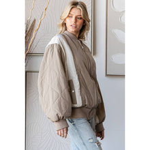 Mocha Patchwork Lightweight Quilted Winter Oli+Hali Jacket