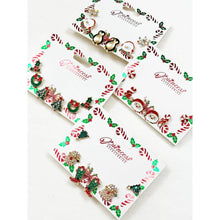 Cute Christmas Theme Sparkly Earrings: MIX COLOR / ONE(12)