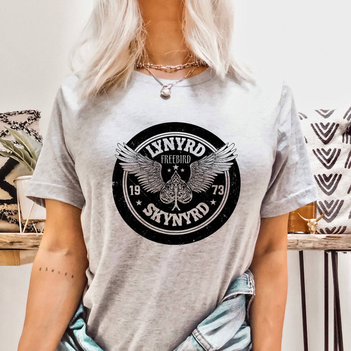Athletic Heather Lynard Skynard 1973 Band Tee