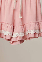 Baby Pink Lace Trimming Ruffle Mello Shorts