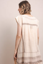 Taupe Short Sleeve Square Neck High Low Blue Velvet Tunic Top 3/12/26 1267