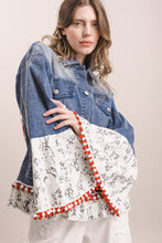 Denim Bell Sleeve Blue Velvet American Flag Jacket 6/9/26 1321