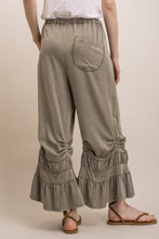 Indigo Blue Cinched Ruffle Hem Blue Velvet Bloomer Pants 5/12/26 1304