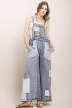 Denim Patchwork Wide Leg Blue Velvet Overalls 4/21/26 1269