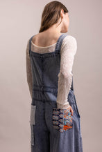 Denim Patchwork Wide Leg Blue Velvet Overalls 8/18/26 1368