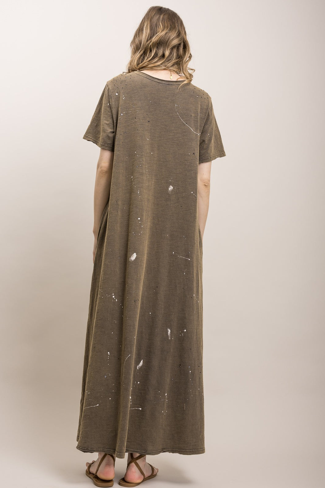 hippie t shirt dress Boot Stitch T-Shirt Dress (Black) Small