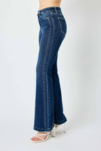 Dark High Waist Angled Side Seam Detail Flare Judy Blue Jeans