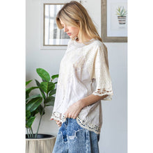 Blue Washed Mix Media Casual Oli+Hali Top