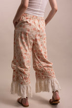 Pink Flower Cinched Blue Velvet Bloomer Pants 5/28/26 1310