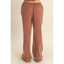 Chestnut Mineral Washed Drawstring Waist Relaxed Pants
