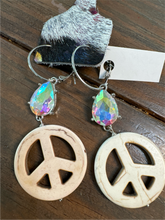 Orange Earrings-peace