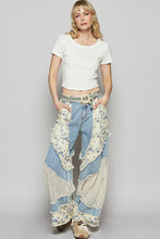 Denim Floral print crochet contrast casual POL jeans