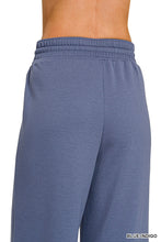 Blue Indigo Scuba Pintuck Wide Leg Zenana Pants 9/9/26 1414
