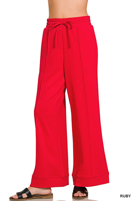 Ruby Scuba Pintuck Wide Leg Zenana Pants 9/9/26 1420