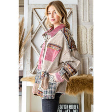 Berry Washed Cropped Corduroy Oli+Hali Shacket