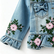 Kids Painted Distressed Rosebud Jean Jacket