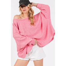 Candy Pink Long Sleeve Solid Sage+Fig Top
