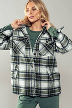 Black Checkered Sherpa Lined Oversized Button Urban Daizy Jacket