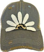 Yellow Daisy and Leopard Baseball Cap: