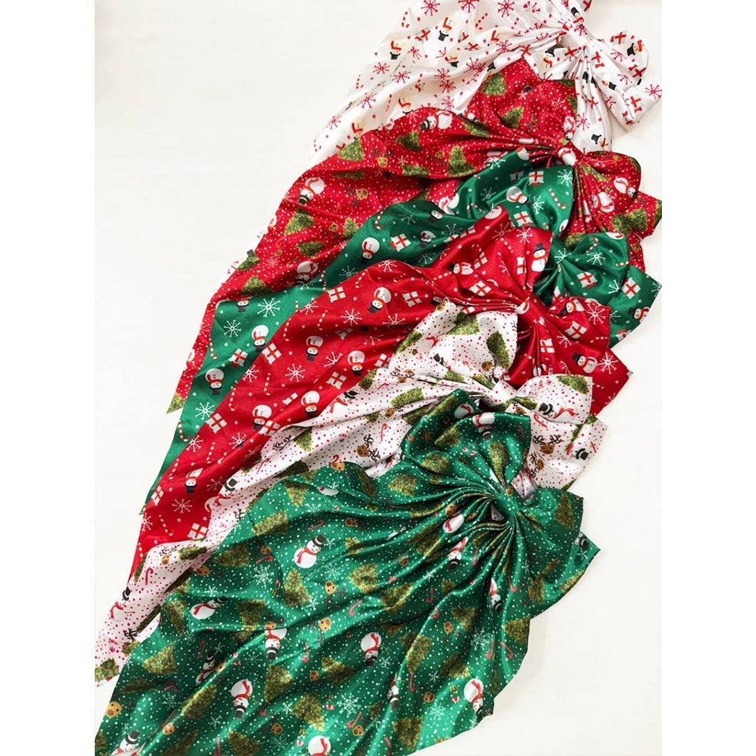 Snow Man and Reindeer Christmas Hair Bow Clip: MIX COLOR / ONE(12)