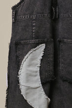 Black Moon and Star Patchwork Overalls