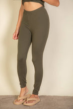 Olive Basic Solid Leggings