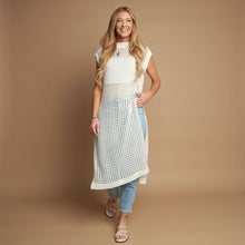 Snow Azalea Sleeveless Longline Crochet Sweater