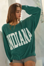 Hunter Green INDIANA Comfy Oversize Graphic Bucketlist Sweatshirt