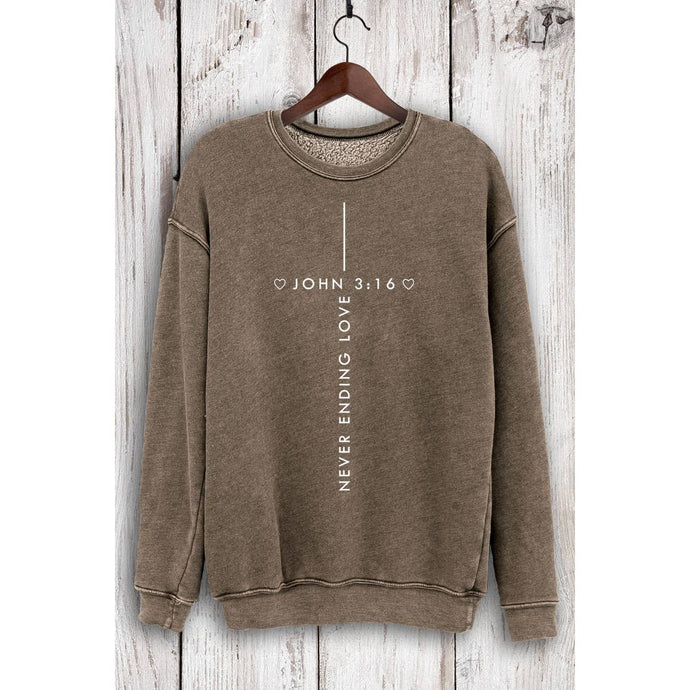 Mineral Brown Never Ending Love Sweatshirt